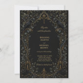 Invitation Corbeau gothique sombre (Devant)