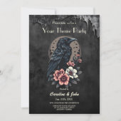 Invitation Corbeau noir (Devant)