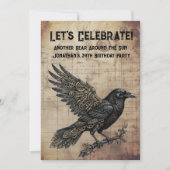 Invitation Corbeau Steampunk Gothique (Devant)