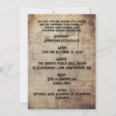 Invitation Corbeau Steampunk Gothique (Dos)
