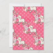 Invitation Corbeille florale rose de printemps et douche de b (Dos)