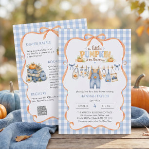 Invitation Corde à Linge Petit Citrouille Fête de Naissance A