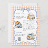 Invitation Corde à Linge Petit Citrouille Fête de Naissance A (Dos)