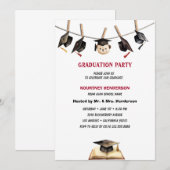 Invitation corde casquette simple fête de graduation (Devant / Derrière)