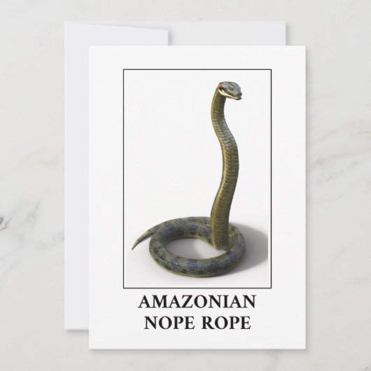 Invitation Corde de Nope Amazonienne - Anaconda Snake Danger (Devant)