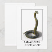 Invitation Corde de Nope Amazonienne - Anaconda Snake Danger (Devant / Derrière)