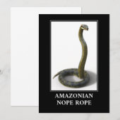 Invitation Corde de Nope Amazonienne - Anaconda Snake Danger (Devant / Derrière)
