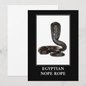 Invitation Corde égyptienne - Cobra Snake Danger (Devant / Derrière)