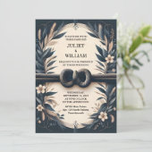 Invitation Corde florale mignonne Nous Tient Le Mariage de no (Debout devant)