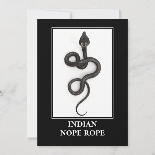 Invitation Corde indienne à cou - Cobra Snake Danger (Devant)