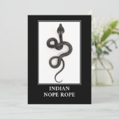 Invitation Corde indienne à cou - Cobra Snake Danger (Debout devant)