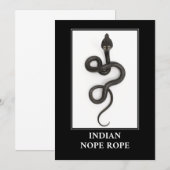 Invitation Corde indienne à cou - Cobra Snake Danger (Devant / Derrière)