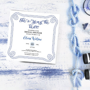 Invitation Corde Naútque Elle Noue le Nœud  Réception de Mari