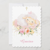 Invitation Cordero personnalisé Le Baptême et Premier Anniver (Dos)