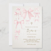 Invitation cordes roses ivoire arrière - plan bébé fille Bapt (Devant)