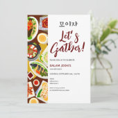 Invitation Coréen Amérique fête d'anniversaire Coréen Nourrit (Debout devant)