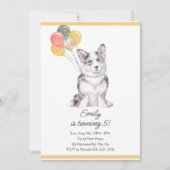 Invitation Corgi fête d'anniversaire, fête des chiens (Devant)