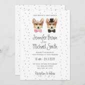 Invitation Corgi Mariage Chien Mariée Couple Valentines (Devant / Derrière)