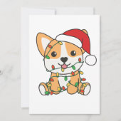 Invitation Corgi Noël Animaux d'hiver Chien (Devant)