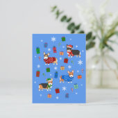 Invitation Corgis de Noël mignons en Casquette et pulls (Debout devant)