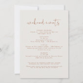 Invitation CORIANDER Bachelorette Bohémienne Brûlée Orange (Dos)