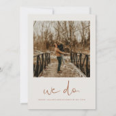 Invitation CORIANDER Boho Terracotta Orange Mariage photo (Dos)