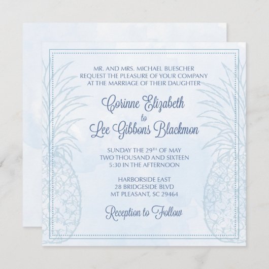 Invitation Corinne et Lee (Devant / Derrière)