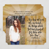 Invitation Corinthians Bible chrétienne Verse Photo Graduatio (Devant / Derrière)