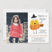 Invitation Corne à bonbons | Photo de fête d'anniversaire d'H (Devant)