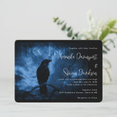Invitation Corneille noire avec Runes Mariage de style gothiq (Debout devant)