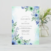 Invitation Cornflower Blue Luminous Spring Wedding (Debout devant)