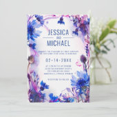 Invitation 💍 Cornflowers et Lavender Bliss mariage (Debout devant)