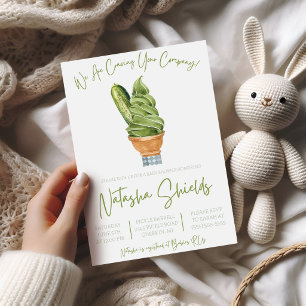 Invitation Cornichons et Crème Glacée, Fête Prénatale Envies