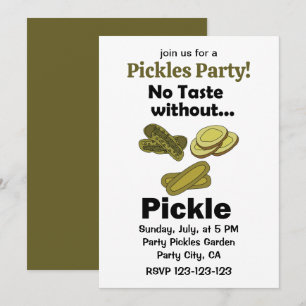 Invitation Cornichons Sans Fête De Cornichons Sans Goût