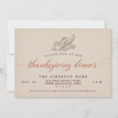 Invitation Cornucopia classique Thanksgiving (Devant)