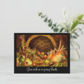 Invitation Cornucopia Thankesgiving Dinner Party (Debout devant)