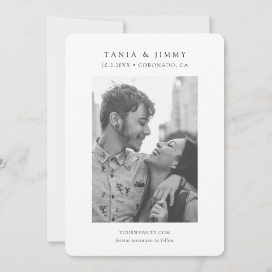 Invitation Coronado Mariage San Diego Enregistrer la date (Dos)