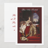Invitation Coronation Portrait de la reine Victoria (Devant / Derrière)