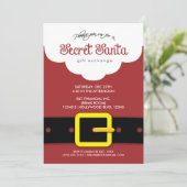 Invitation Corporate Secret Père Noël Gift Exchange Party (Debout devant)