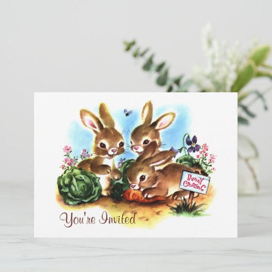 Invitation Correction de lapin (Debout devant)