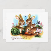 Invitation Correction de lapin (Devant / Derrière)