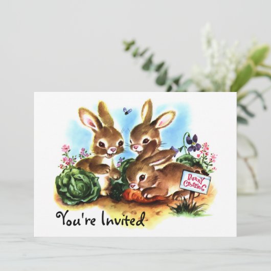 Invitation Correction de lapin (d) (Debout devant)