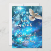 Invitation Correspondance Blue Dove Peace Christmas Party (Devant)