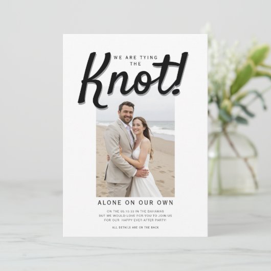 Invitation Correspondance du noeud réception de mariage code  (Debout devant)