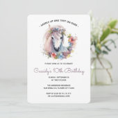 Invitation Corse Pony Flowers Anniversaire de enfant Party (Debout devant)