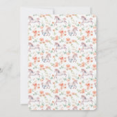 Invitation Corse Pony Flowers Anniversaire de enfant Party (Dos)