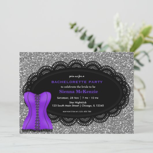 Invitation Corset Bachelorette (Debout devant)