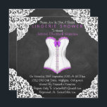 Invitation Corset blanc dentelle Chalboard Lingerie Douche<br><div class="desc">Corset White Lace Chalkboard Lingerie Douche Annonces Personnalisées.</div>