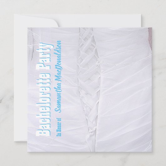 Invitation Corset blanc mariage robe de bachelortie (Devant)