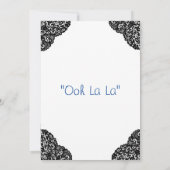 Invitation Corset bleu et dentelle noire Douche Lingerie (Dos)